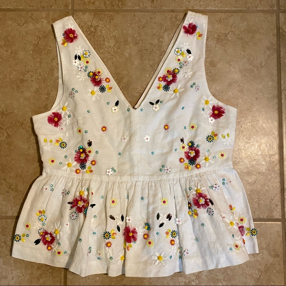 J.Crew Small Sleeveless sequin Top